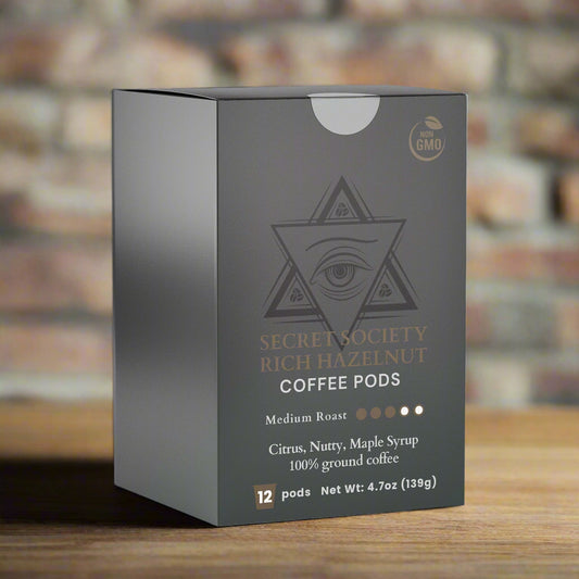 Secret Society Rich Hazelnut - Coffee Pods (Medium Roast) 12pk