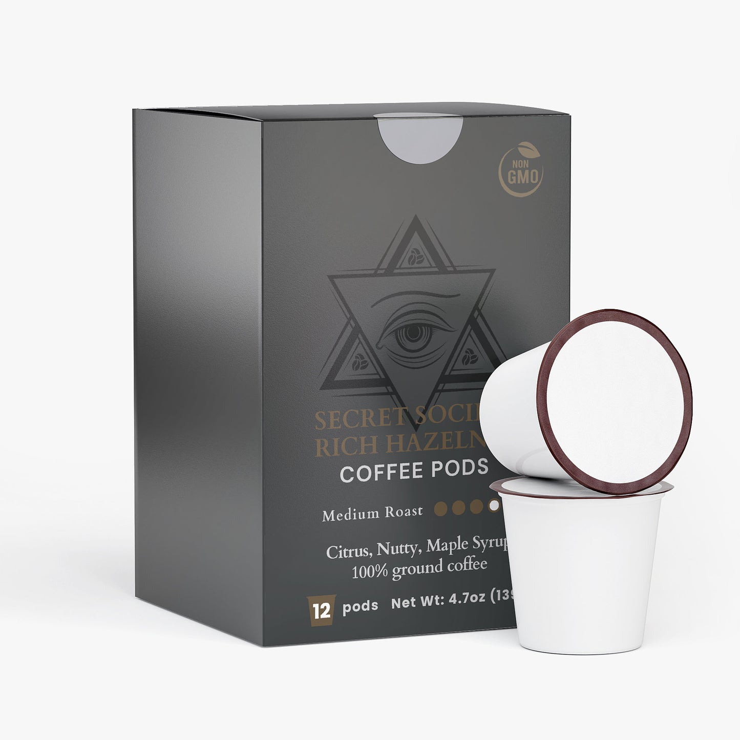 Secret Society Rich Hazelnut - Coffee Pods (Medium Roast) 12pk