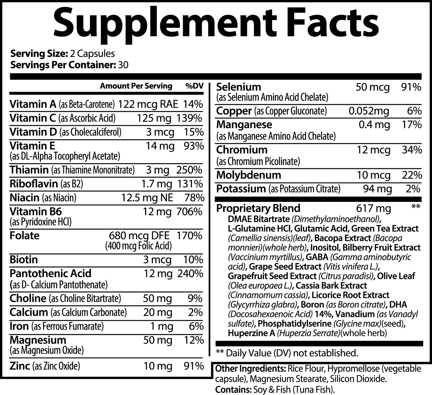 Ascended Mind Brain & Focus Nootropic Formula
