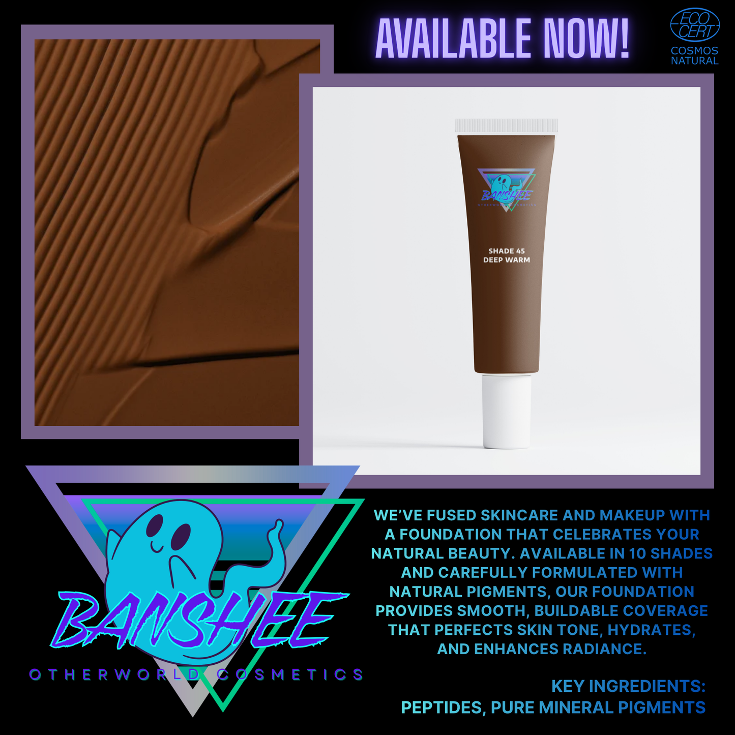 Banshee | Peptide Infused Foundation-45 Deep Warm