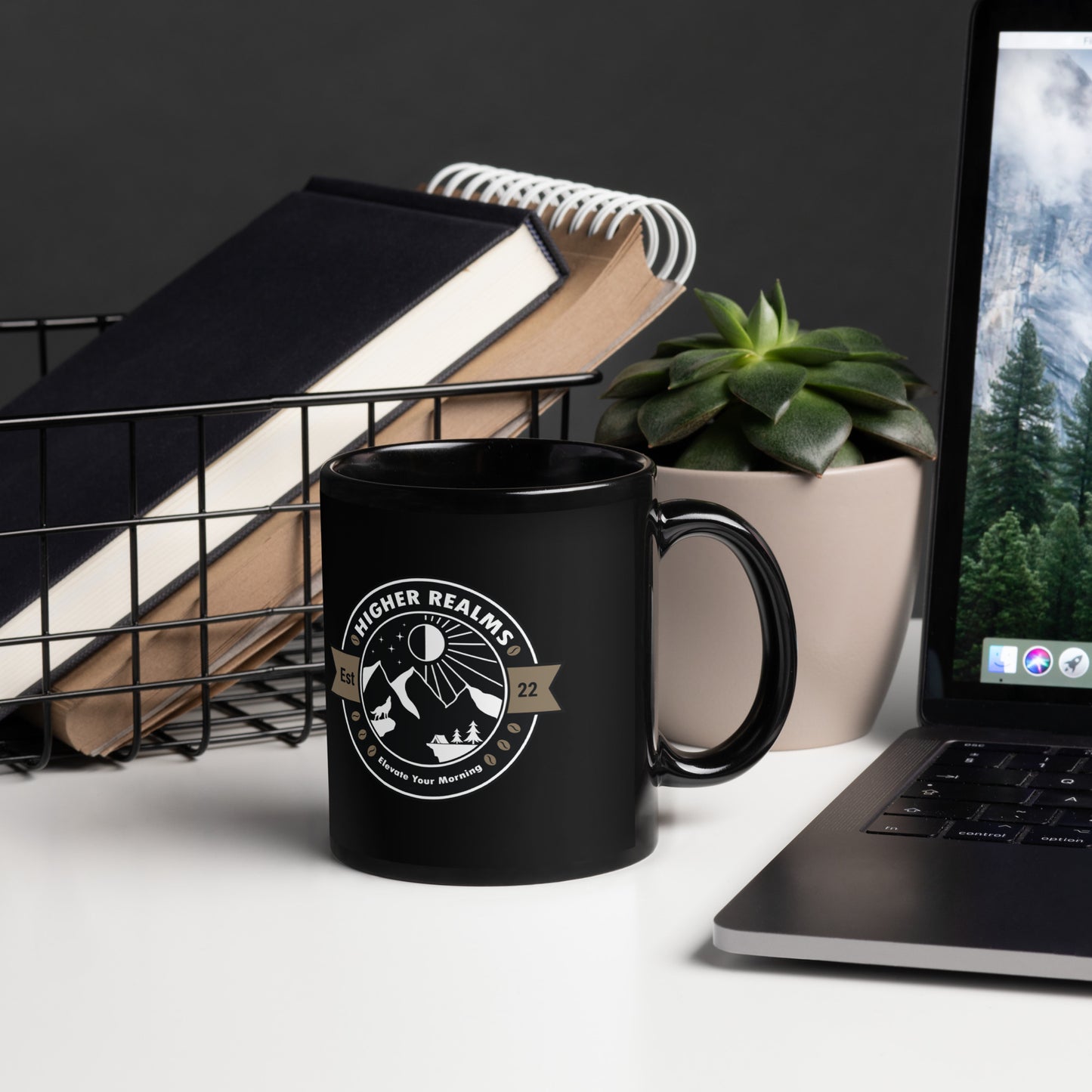 Higher Realms Black Coffee Mug