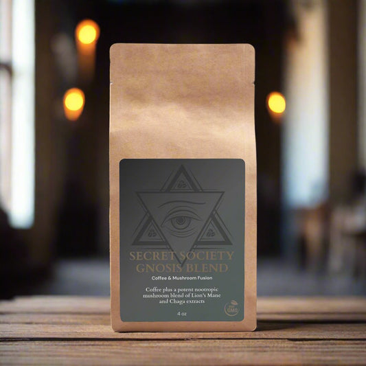 Secret Society Gnosis Blend - Chaga & Lion’s Mane Mushroom Coffee Fusion 4oz