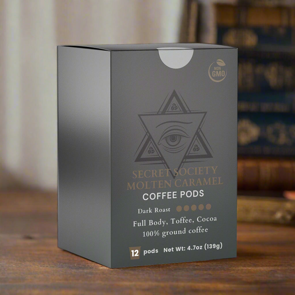 Secret Society Molten Caramel - Coffee Pods (Dark Roast) 12pk