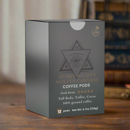 Secret Society Molten Caramel - Coffee Pods (Dark Roast) 12pk