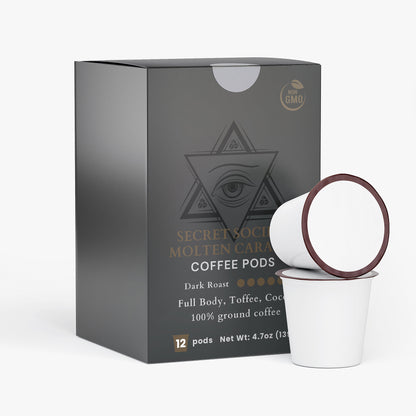 Secret Society Molten Caramel | Coffee Pods (Dark Roast) 36pk