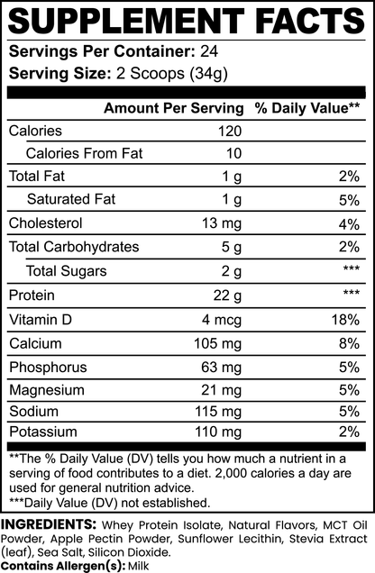 Warrior Nutrition 100% Whey Protein Isolate & MCT Oil (French Vanilla)