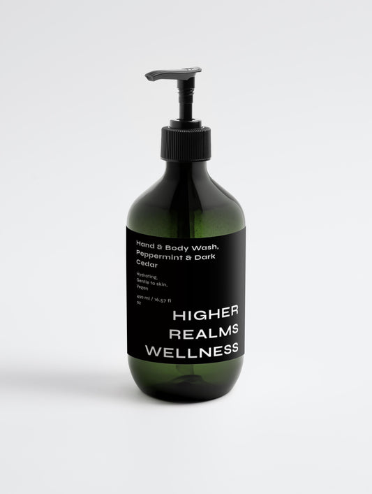 Hand & Body Wash, Peppermint & Dark Cedar