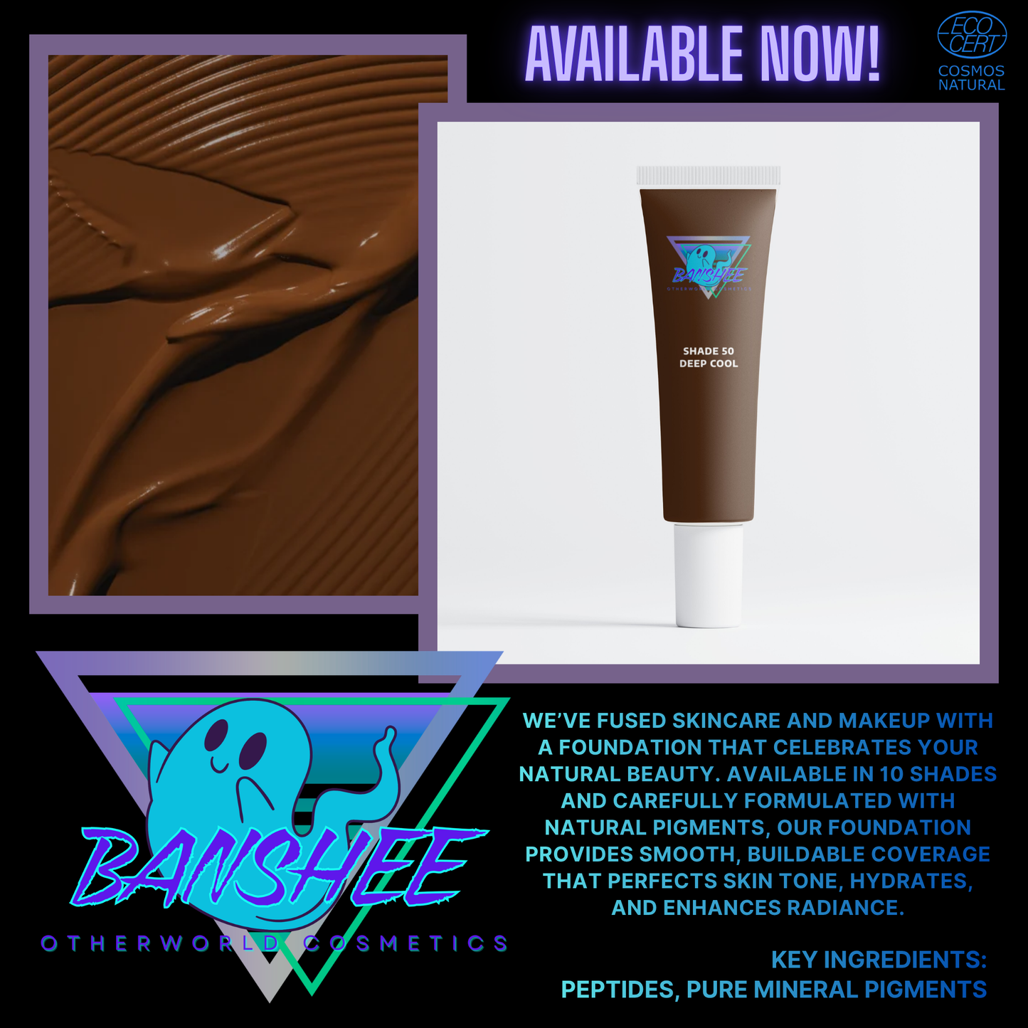 Banshee | Peptide Infused Foundation-50 Deep Cool