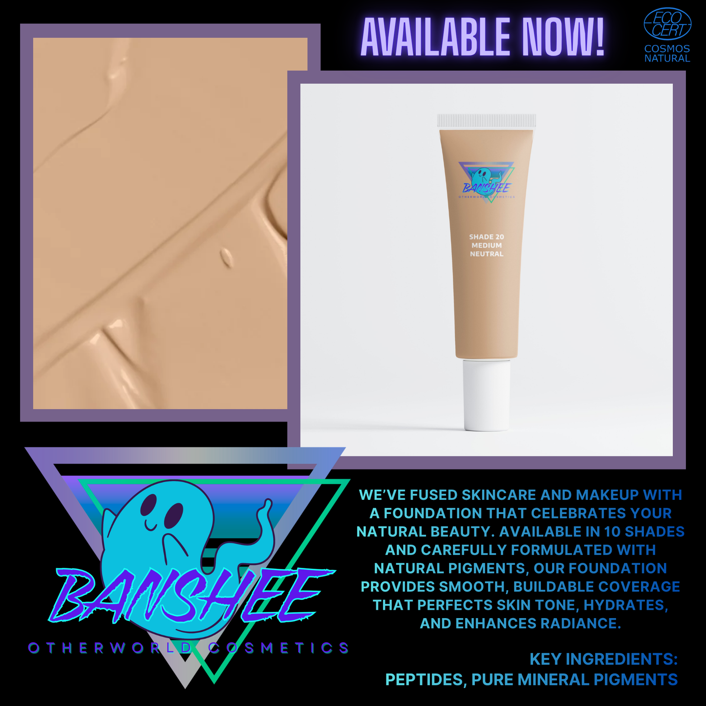 Banshee | Peptide Infused Foundation – 20 Mittel Neutral