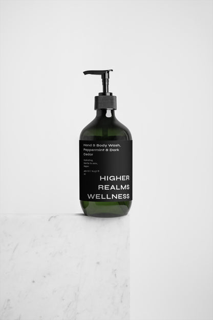 Hand & Body Wash, Peppermint & Dark Cedar