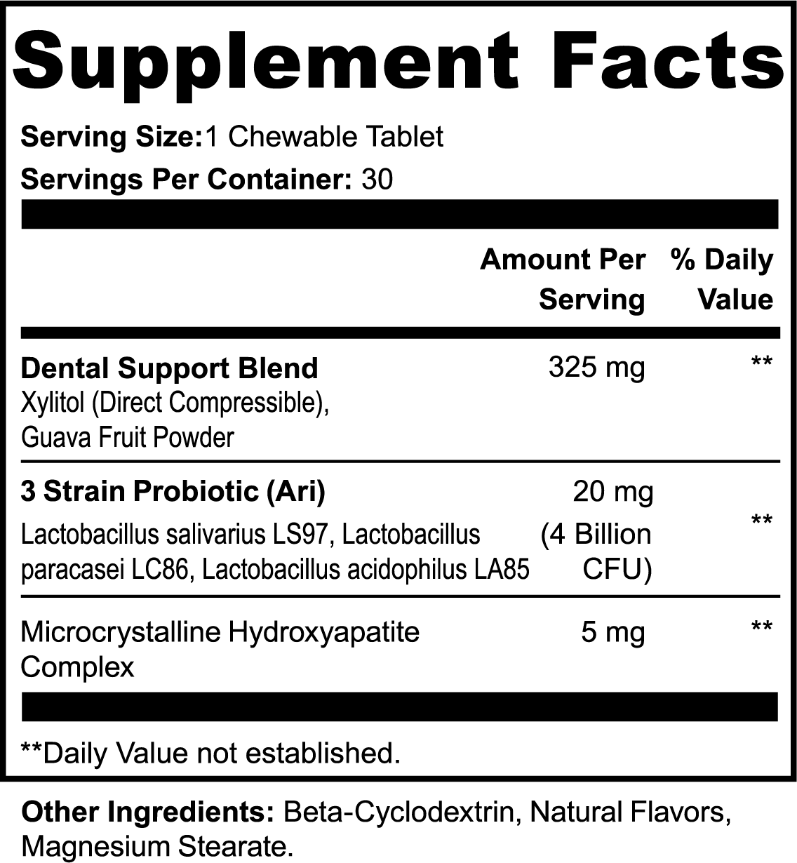 Dental Defense Mundgesundheits-Kautabletten